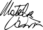 Cursive signature in ink