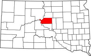 Map of South Dakota highlighting Sully County