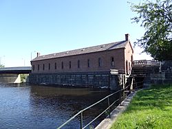 Pawtucket Gatehouse; southwest and southeast sides; Lowell, MA; 2012-05-19