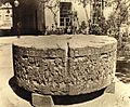 Piedra de Tizoc en el Museo Nacional 1900