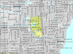 U.S. Census Bureau map showing CDP boundaries