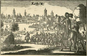 SiegeOfCork - King William besieging Cork Fac simile from a contemporary print - Cusack -1875 - Page 96.png