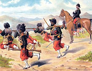 29TH BOMBAY NATIVE INFANTRY on Firing Exercise 1885 Simkin