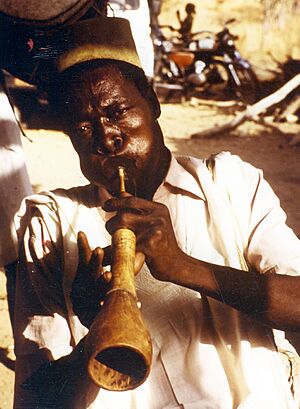 An algaita player, fulbeized Kapsiki