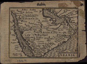 Arabia by Jodocus Hondius 1598, reprinted 1616