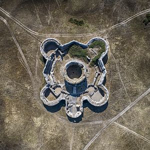 Camber Castle from above