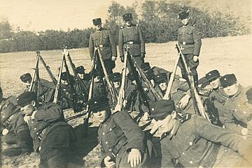 Group of auxiliary guards at the Nazi death camp Sobibor in 1943