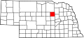 State map highlighting Wheeler County