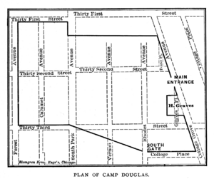 Plan of Camp Douglas, 1864-65