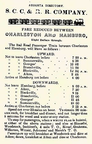 SouthCarolinaRR Schedule1841