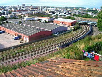 Temple Meads approach from Totterdown