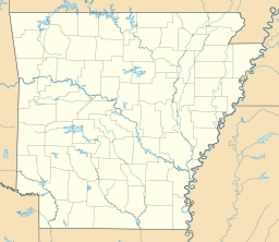 Location of the lake in Arkansas, USA.