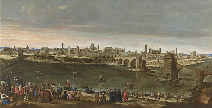 Vista de Zaragoza en 1647