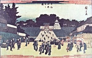 牛込神楽坂の図 歌川広重 1840