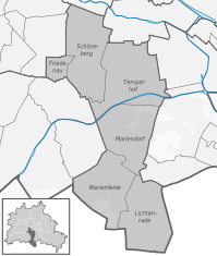 District map of Tempelhof-Schöneberg