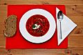 Borscht with bread