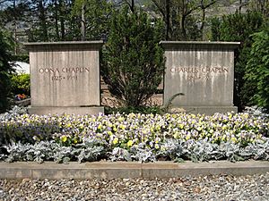 Charles Chaplin and Oona Chaplin Grave in Corsier-sur-Vevey