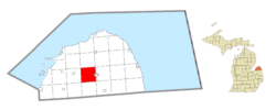 Location within Huron County