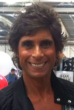 Fatima Whitbread smiles into the camera