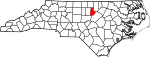 State map highlighting Durham County