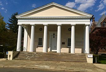 A picture of the front of Miller Chapel