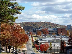 Mount Sequoyah and Fayetteville from University of Arkansas