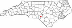 Location of Bowmore, North Carolina