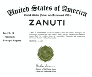 Trademark certificate