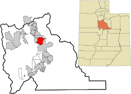 Location in Utah County and the state of Utah