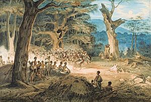 WR Thomas - A South Australian Corroboree, 1864