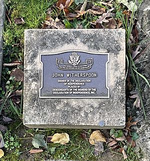 Witherspoon grave at Princeton Cemetery