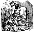 1st patented cage crinoline.Fullness of the skirt is even further emphasised.