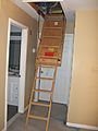 Attic ladder open