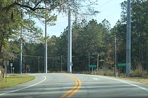 Sign for Bloxham on State Road 20