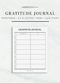 Gratitude journal