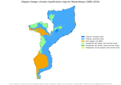 Koppen-Geiger Map MOZ present