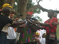 Koumba yala campaigning