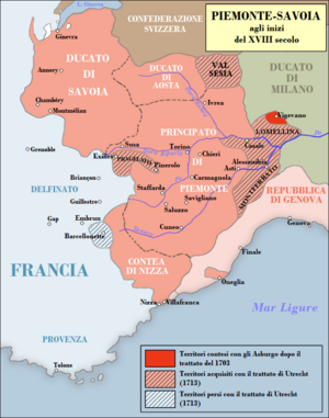 Lands of Victor Amadeus II, Duke of Savoy - it