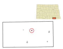 Location of Fullerton, North Dakota