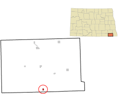 Location of Havana, North Dakota