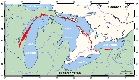 Niagara Escarpment map