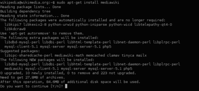 Apt-get install mediawiki