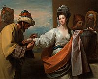 Benjamin West - Isaac's servant tying the bracelet on Rebecca's arm - Google Art Project