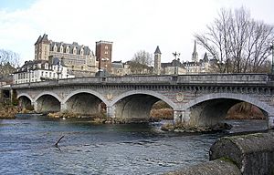 The Chateau above the Gave de Pau