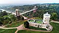 Clifton Suspension Bridge and the Observatory in Bristol, England