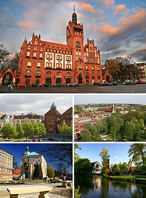 City Hall, New Gate, view from City Hall to the park and the Pomeranian Dukes Castle, Castle Complex (The Castle, Gate Mill, Granary Richter)