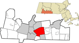 Location in Hampden County in Massachusetts