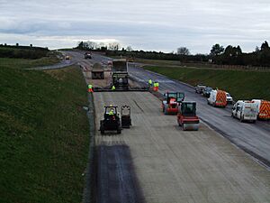 Motorway construction in Ireland