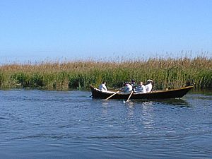 Scouts Rowing Fort King George Boat