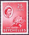 Seychelles 25c stamp 1954